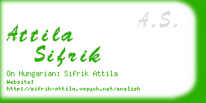 attila sifrik business card